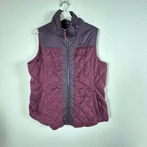 Marmot Womens Insulated Quilted Abigal Vest XL Purple Plum Full-Zip Lightweight